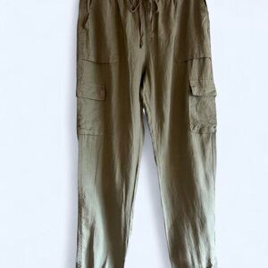 Nicole Miller Linen Cargo Pants